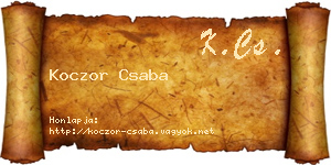 Koczor Csaba névjegykártya